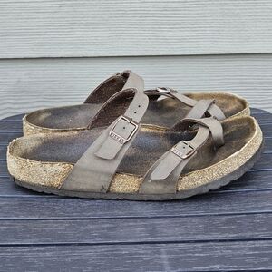 Birkenstock Mayari Brown Leather Sandal Womens Shoes EU Size 41